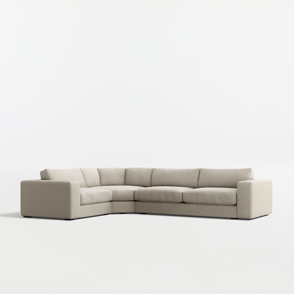 Oceanside Low 3-Piece L-Shaped Wedge Sectional Sofa