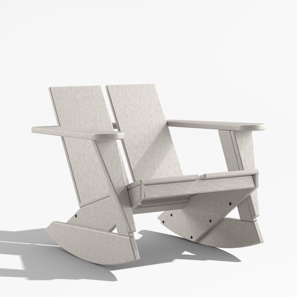 Paso Sand Outdoor Adirondack Rocking Chair by POLYWOOD