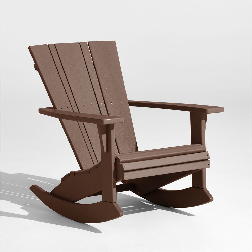 Vista Mahagony Brown Outdoor Adirondack Rocking Chair by POLYWOOD