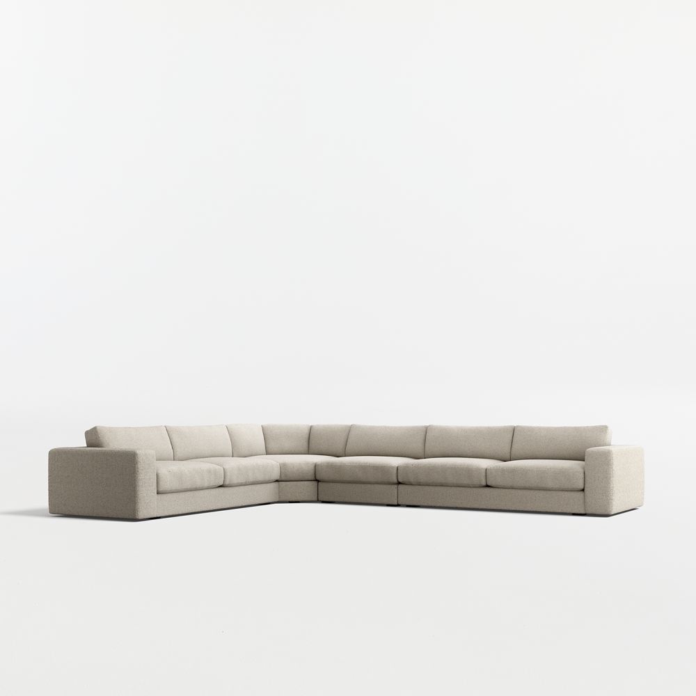 Oceanside Low 4-Piece L-Shaped Wedge Sectional Sofa