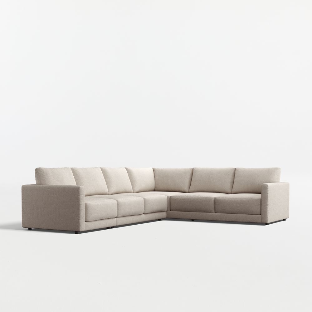 Gather Deep 3-Piece L-Shaped Sectional Sofa