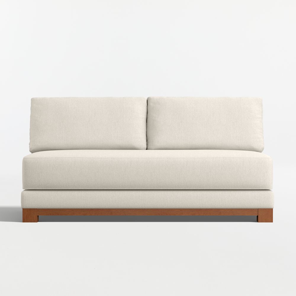 Gather Wood Base Armless Bench Sofa Sectional Piece