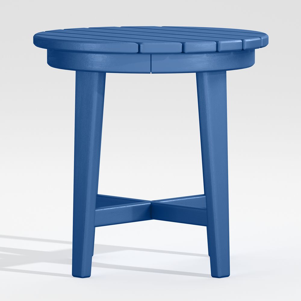 Vista II Pacific Blue Outdoor Adirondack Side Table by POLYWOOD