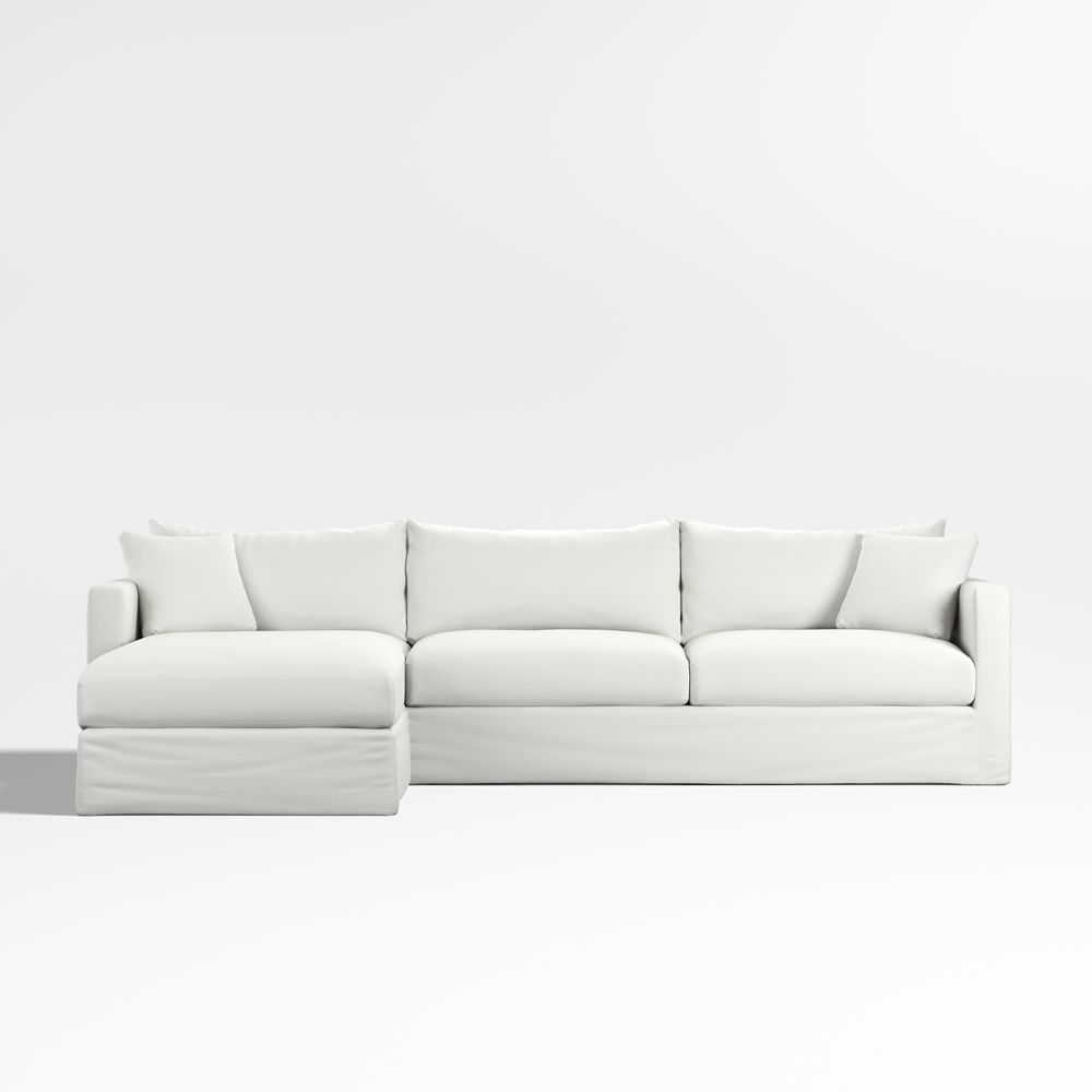 Willow II 2-Piece Slipcovered Sectional Sofa with Chaise Lounge