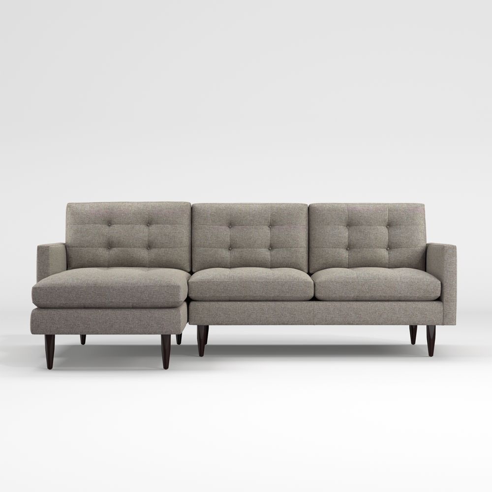 Petrie 2-Piece Midcentury Sectional Sofa with Chaise Lounge