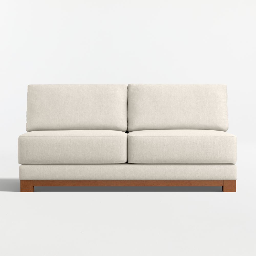 Gather Wood Base Armless Sofa Sectional Piece