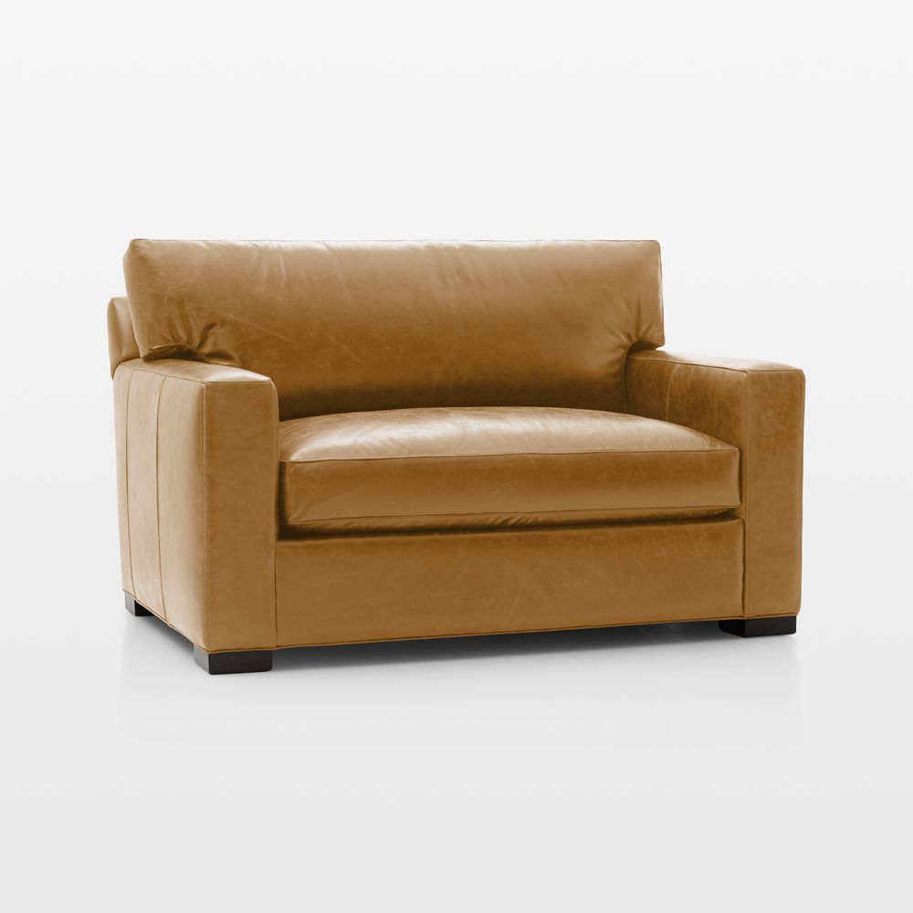 Axis 58" Leather Chair and a Half- Image 2