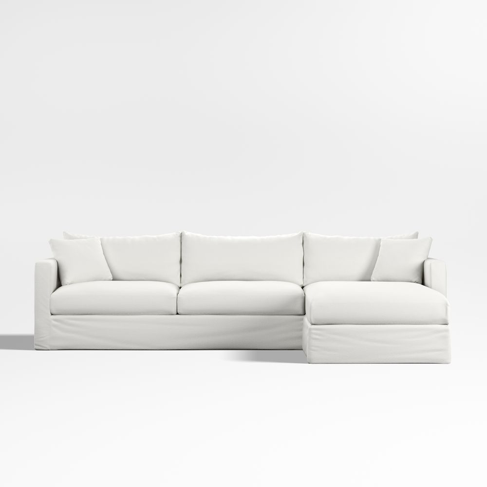 Willow II 2-Piece Slipcovered Sectional Sofa with Chaise Lounge