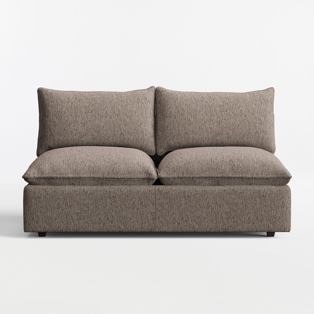 Lotus Modular Armless Loveseat Sectional Piece