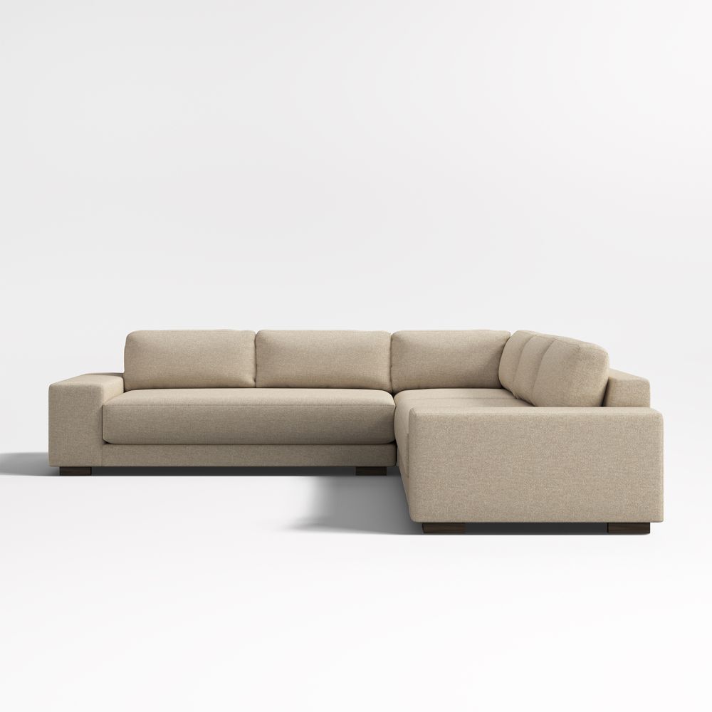 Horizon 3-Piece L-Shaped Bench Sectional Sofa