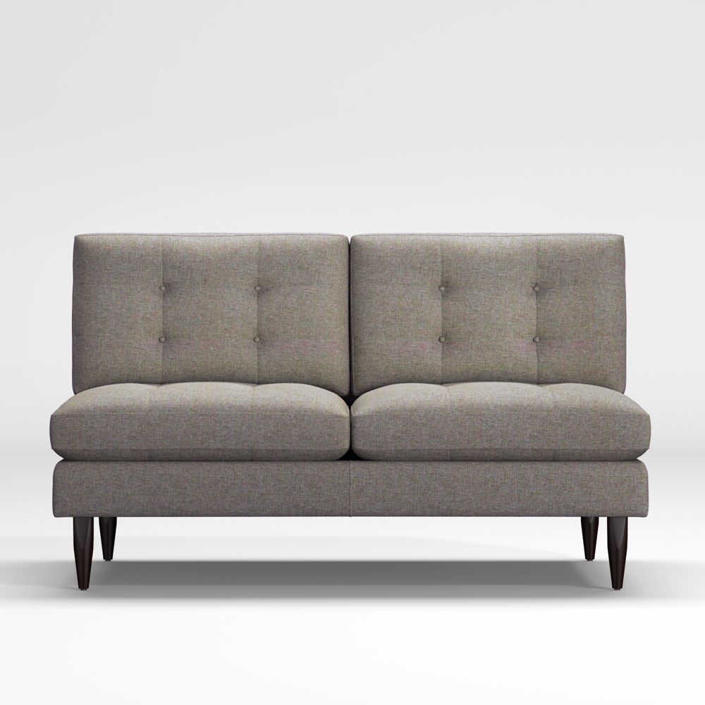 Petrie Midcentury Armless Loveseat Sectional Piece