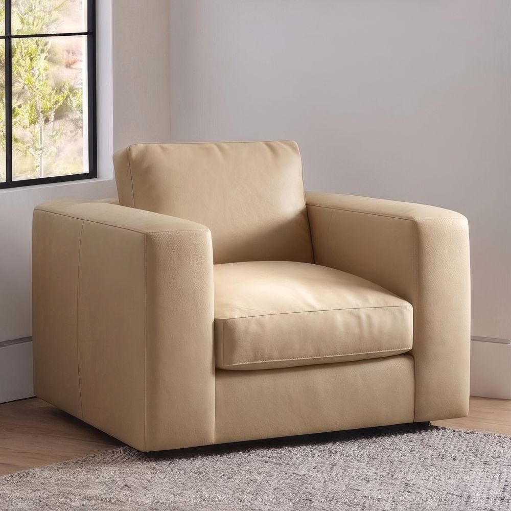 Oceanside Low 42" Leather Swivel Chair