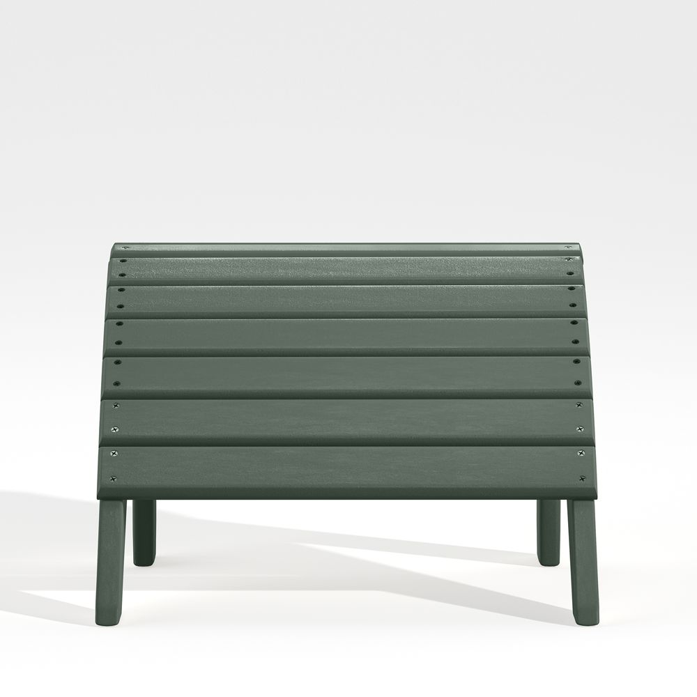 Vista II Green Outdoor Adirondack Ottoman by POLYWOOD