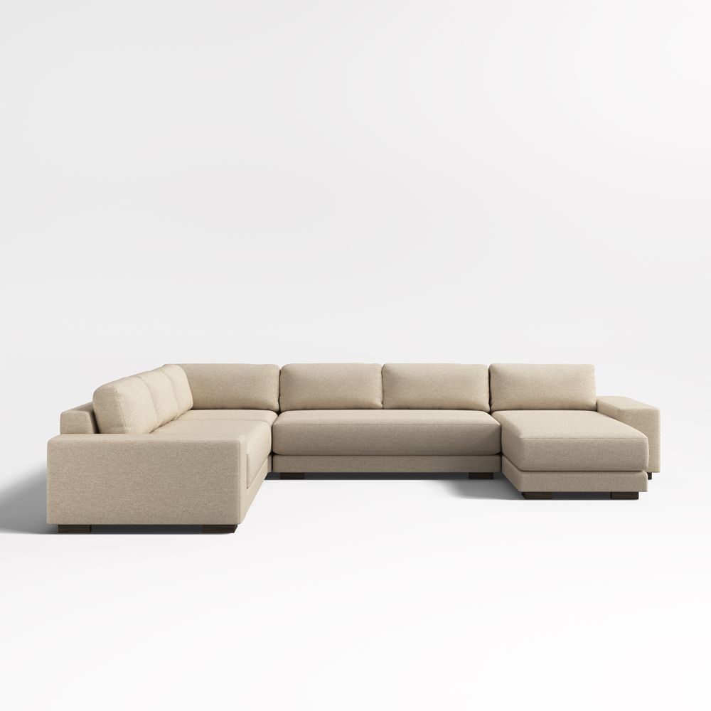 Horizon 4-Piece L-Shaped Bench Sectional Sofa with Chaise Lounge