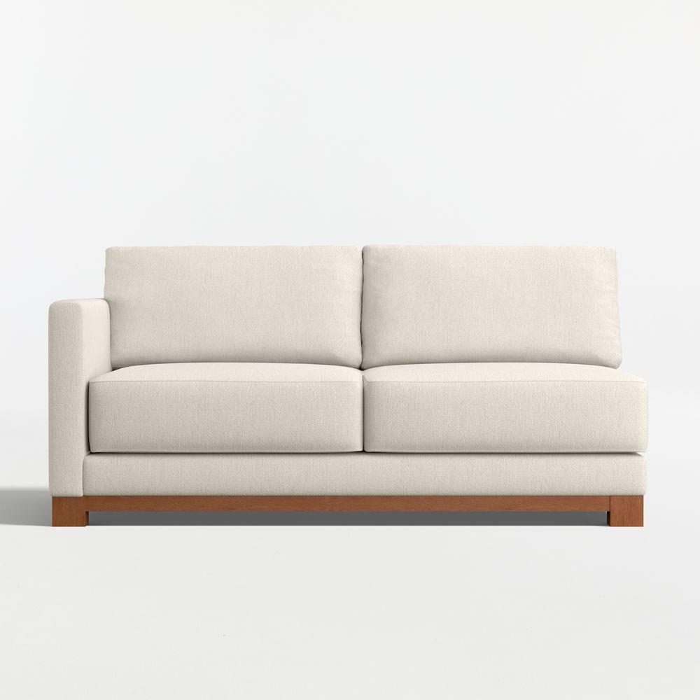 Gather Deep Wood Base Left-Arm Sofa Sectional Piece