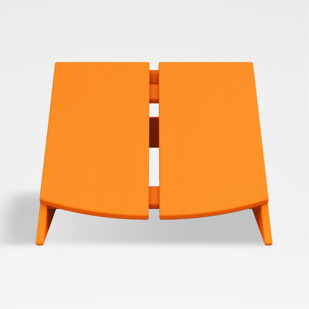 Paso Tangerine Outdoor Patio Adirondack Chair Ottoman by POLYWOOD