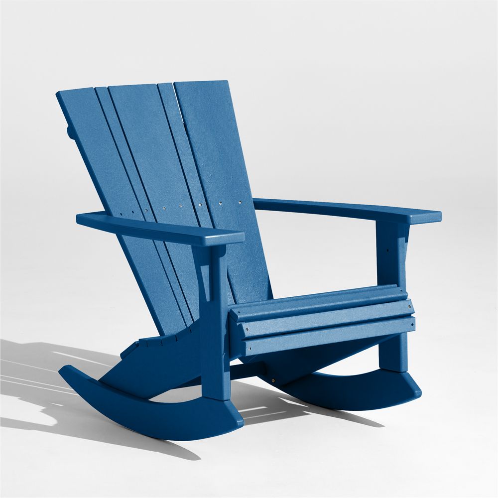 Vista Pacific Blue Outdoor Adirondack Rocking Chair by POLYWOOD