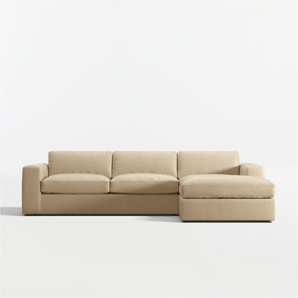 Oceanside 2-Piece Leather Sectional Sofa with Chaise Lounge