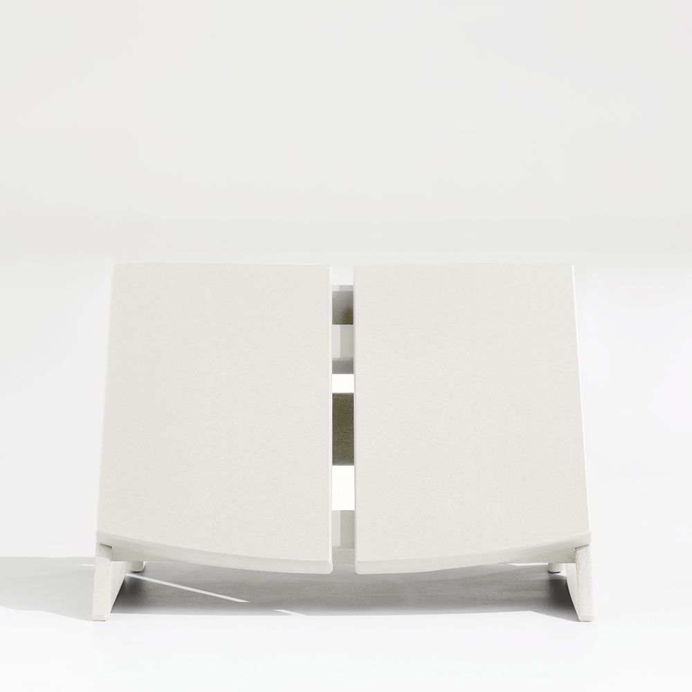 Paso White Outdoor Adirondack Chair Ottoman by POLYWOOD