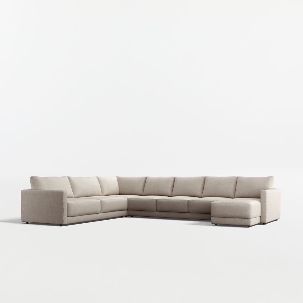 Gather Deep 4-Piece L-Shaped Sectional Sofa with Chaise Lounge
