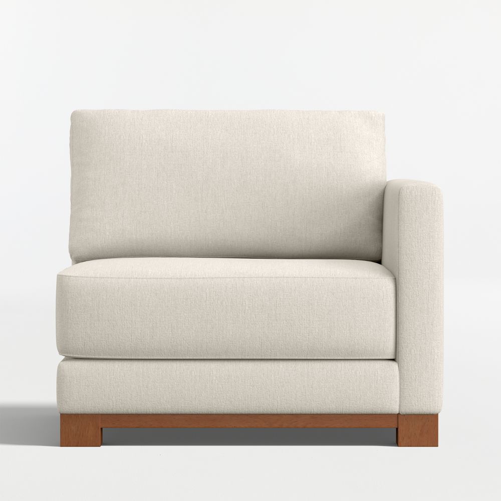 Gather Wood Base Right-Arm Chair Sectional Piece