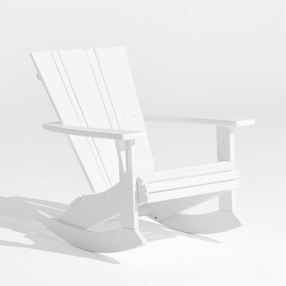 Vista White Outdoor Adirondack Rocking Chair by POLYWOOD