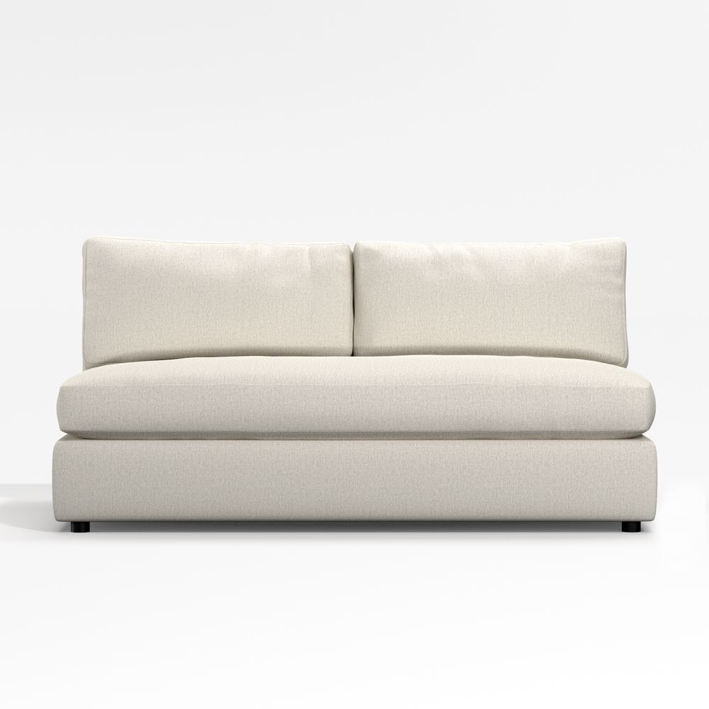 Aris Deep Armless Bench Loveseat Sectional Piece