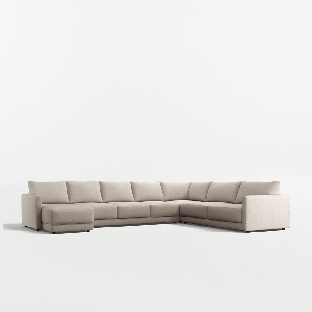 Gather Deep 4-Piece L-Shaped Sectional Sofa with Chaise Lounge