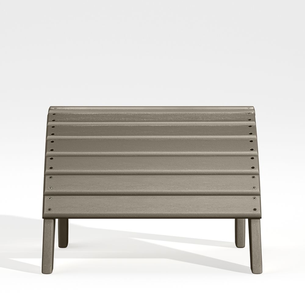 Vista II Slate Grey Outdoor Adirondack Ottoman by POLYWOOD