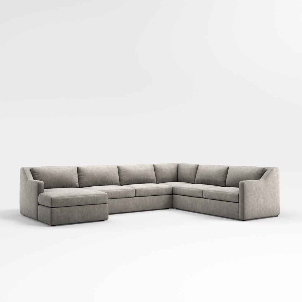 Notch 4-Piece L-Shaped Sectional Sofa with Chaise Lounge