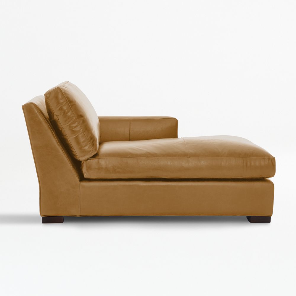 Axis Leather Right-Arm Chaise Lounge Sectional Piece