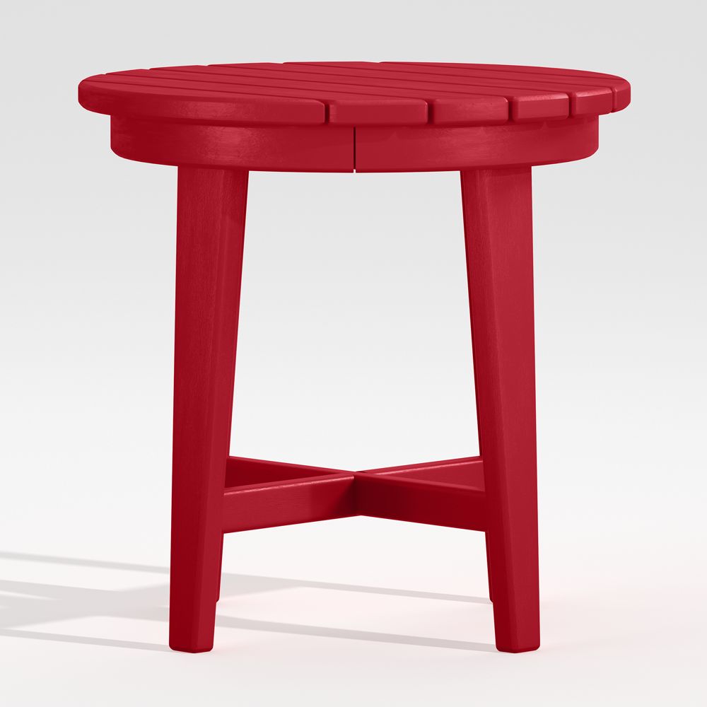 Vista II Sunset Red Outdoor Adirondack Side Table by POLYWOOD