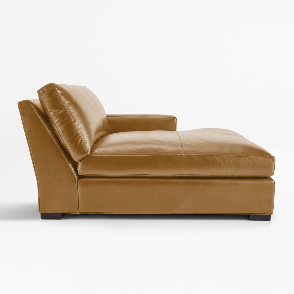 Axis Leather Right-Arm Extra Wide Chaise Lounge Sectional Piece