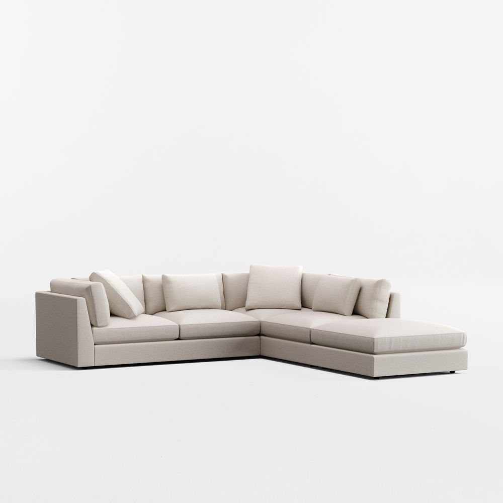 Monterey Modular 3-Piece L-Shaped Sectional Sofa with Ottoman
