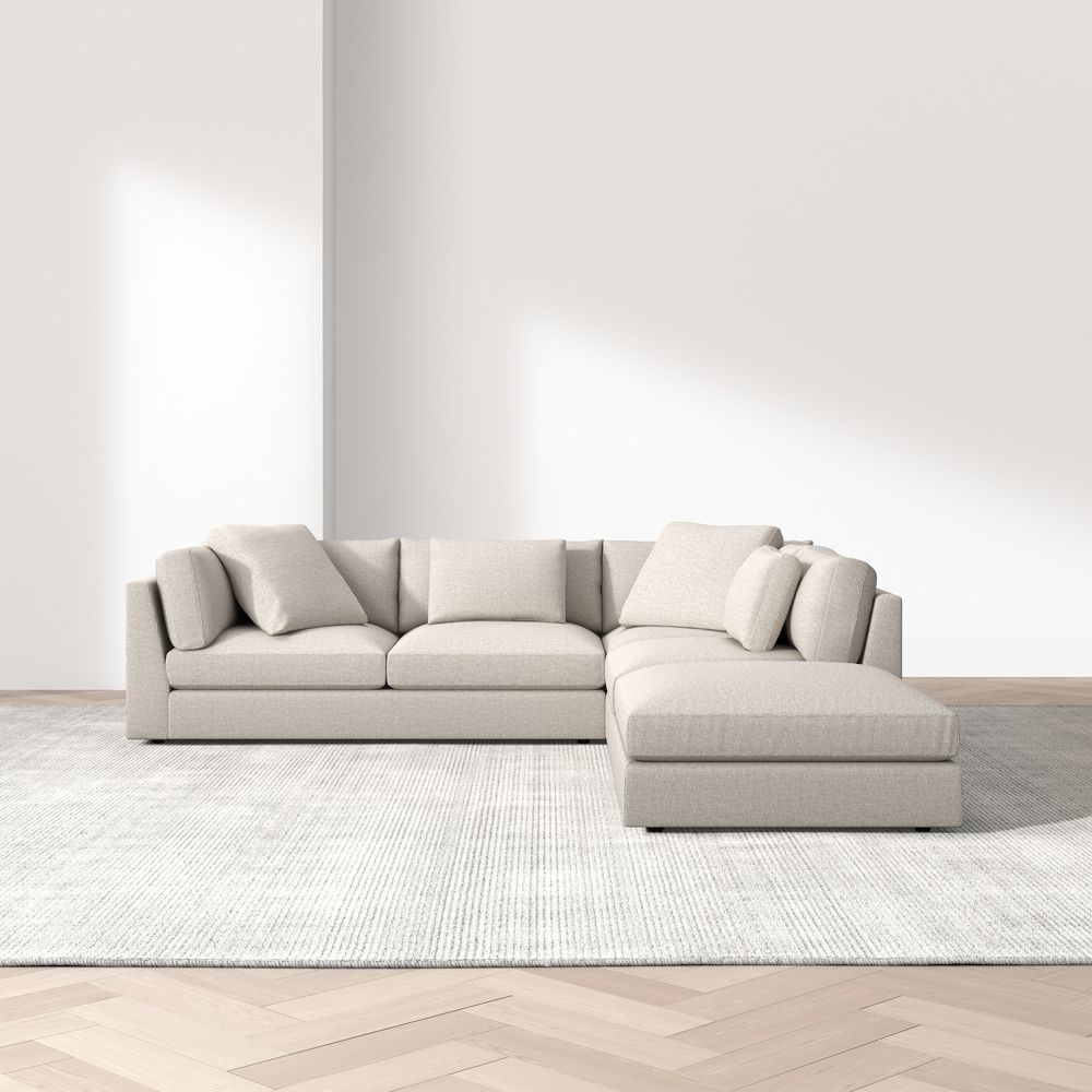Monterey Modular 3-Piece L-Shaped Sectional Sofa with Ottoman- Image 2