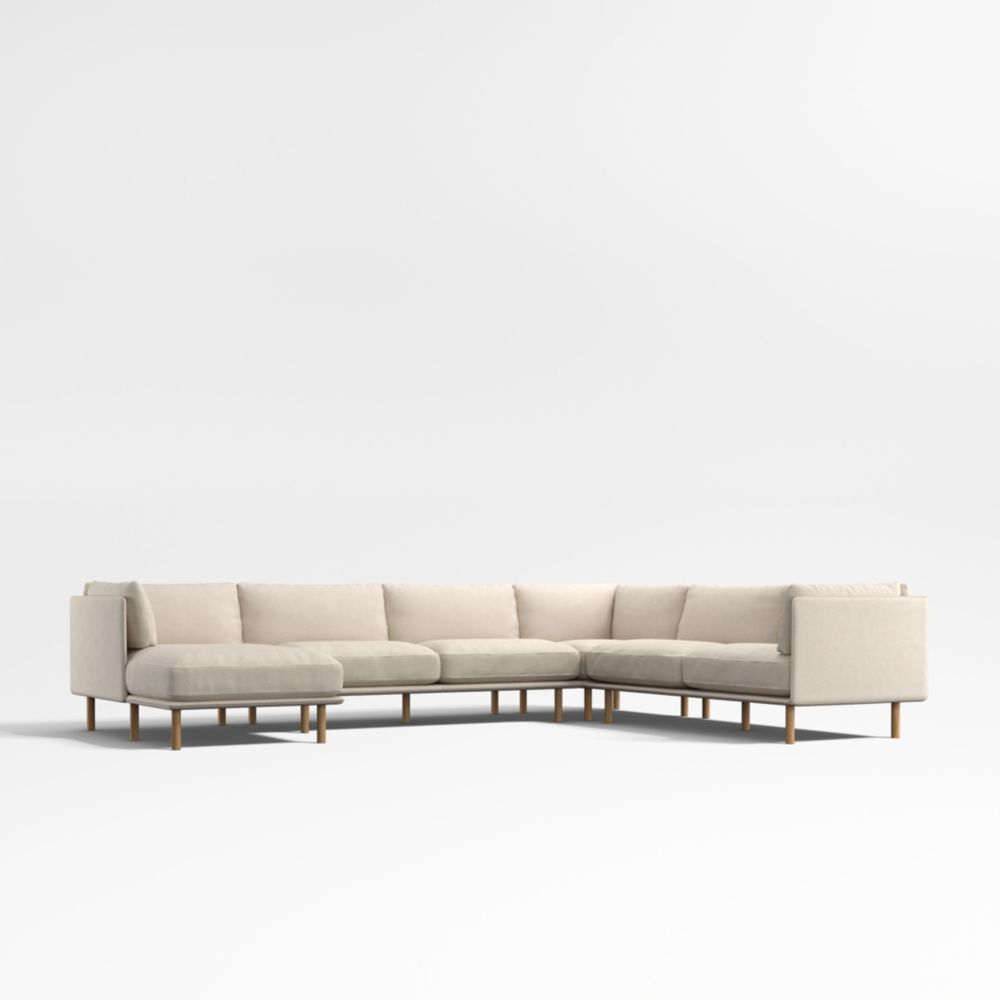 Wells 4-Piece L-Shaped Sectional Sofa with Chaise Lounge